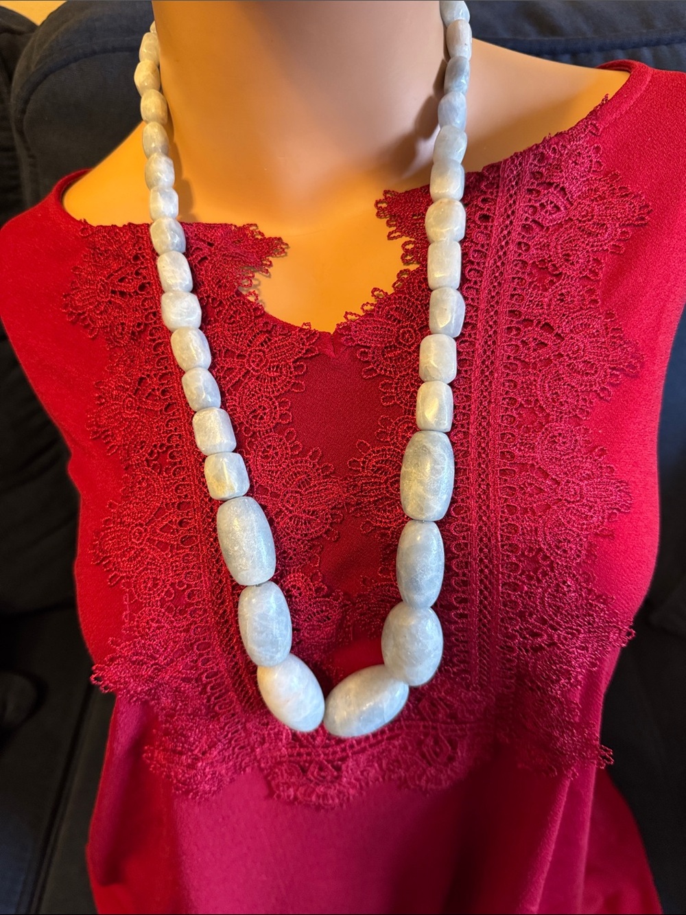 Jay king DTR Mine Finds blue Chalcedony beaded necklace w/925 sterling clasp